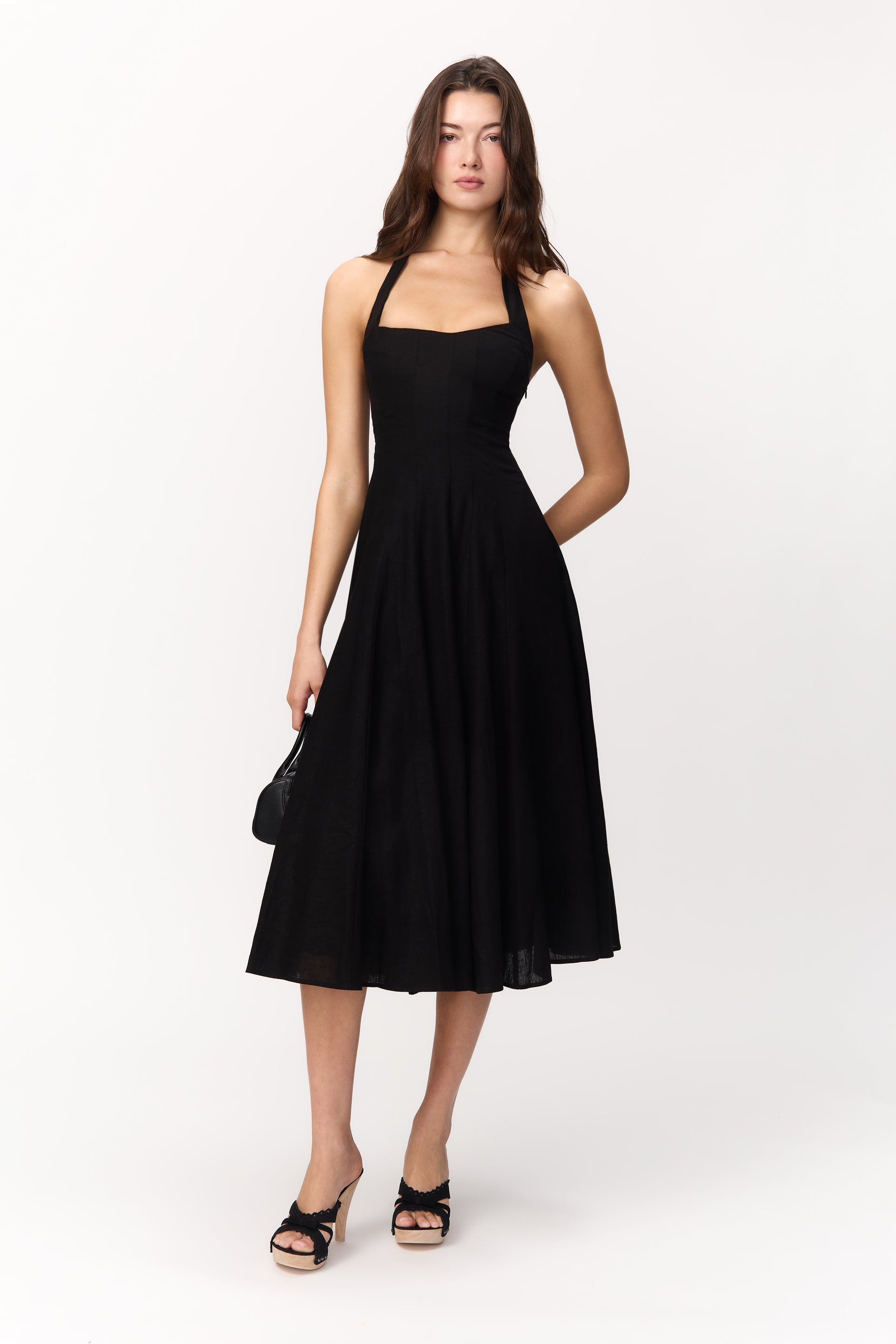 Guizio Leila Halter Dress Black / S