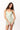 Lace Embellished Mini Dress in Sea Foam