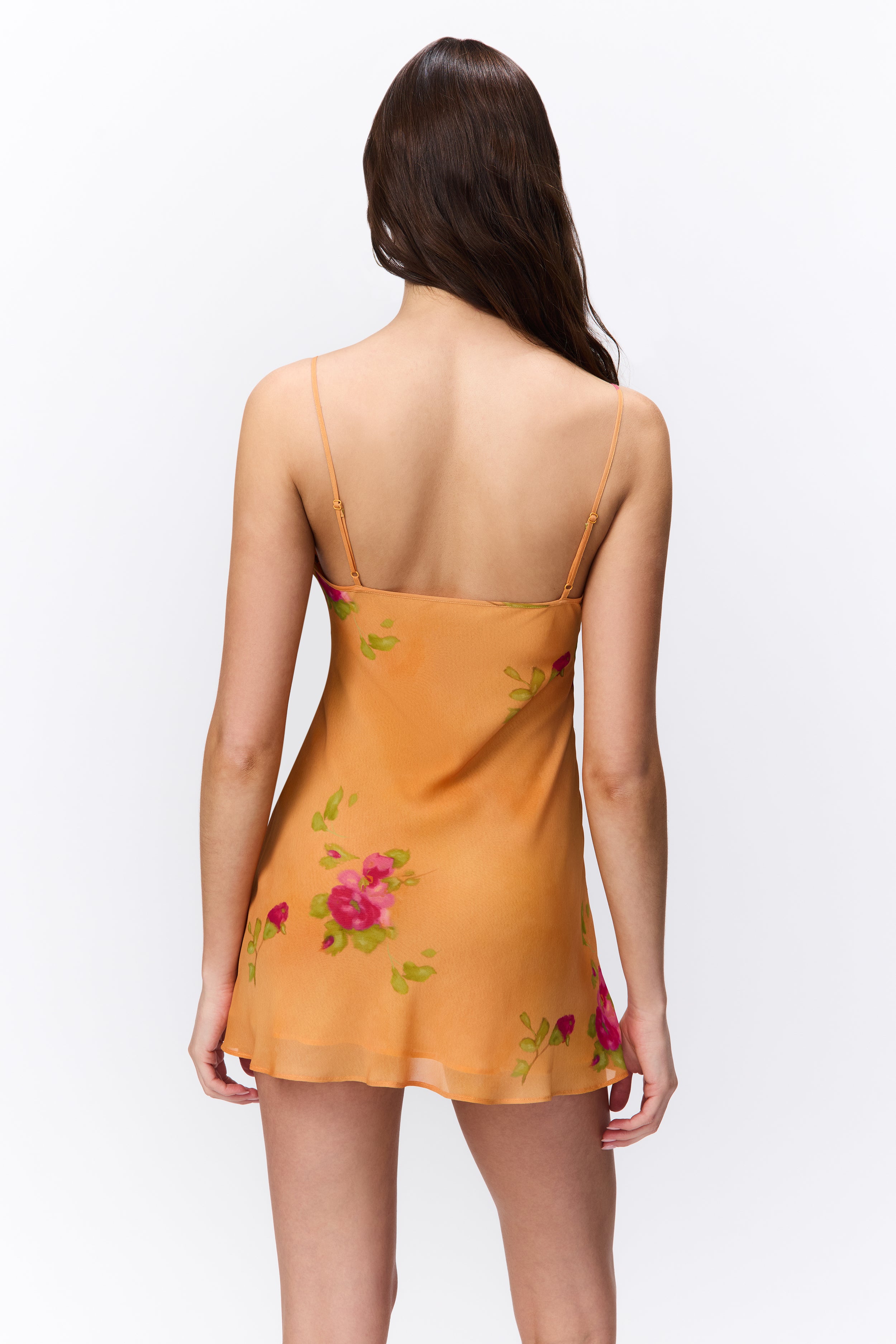 danny mini dress orange Dayan Orange Beaded Party Mini Dress - US 4
