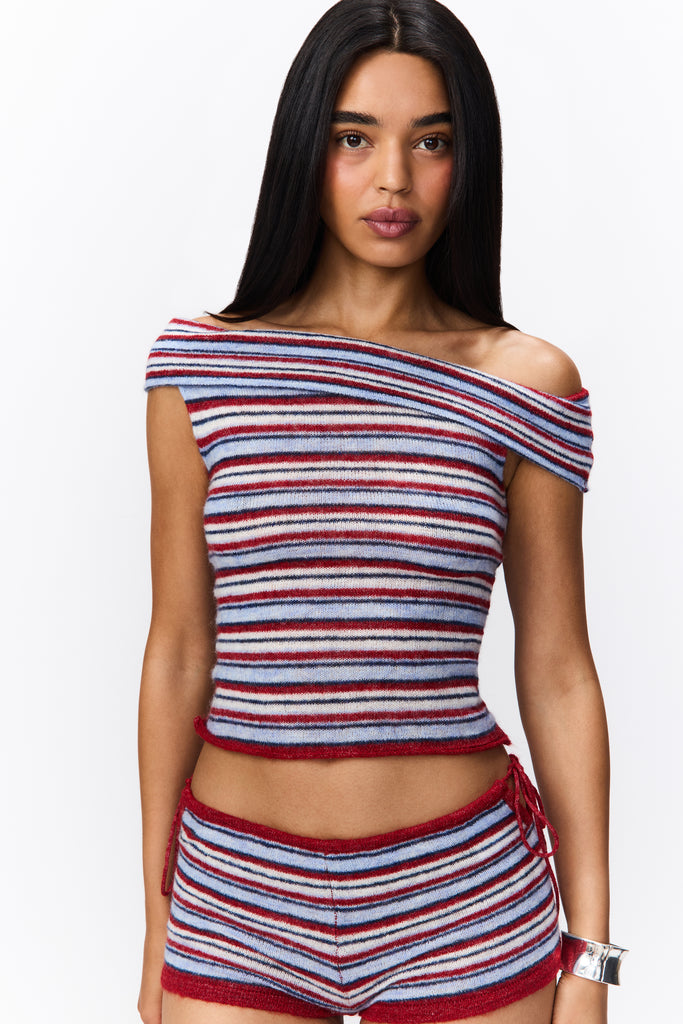 MICRO SHORT IN RED STRIPE