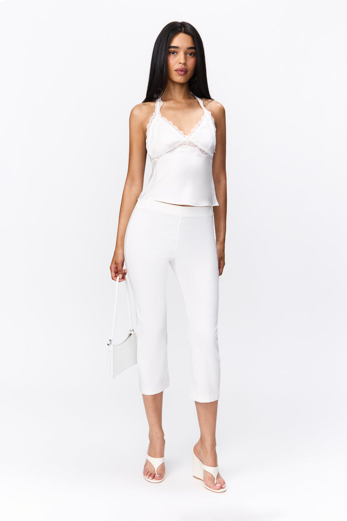 Lucia Lace Trim Cami in Ivory