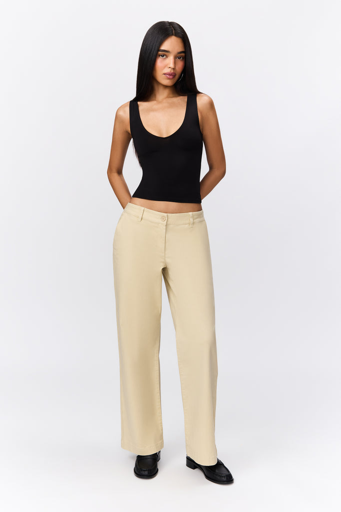 Siene Wide Leg Pant in Cream