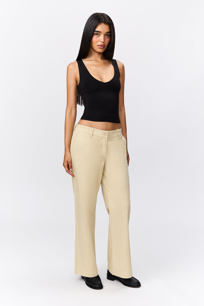Siene Wide Leg Pant in Cream