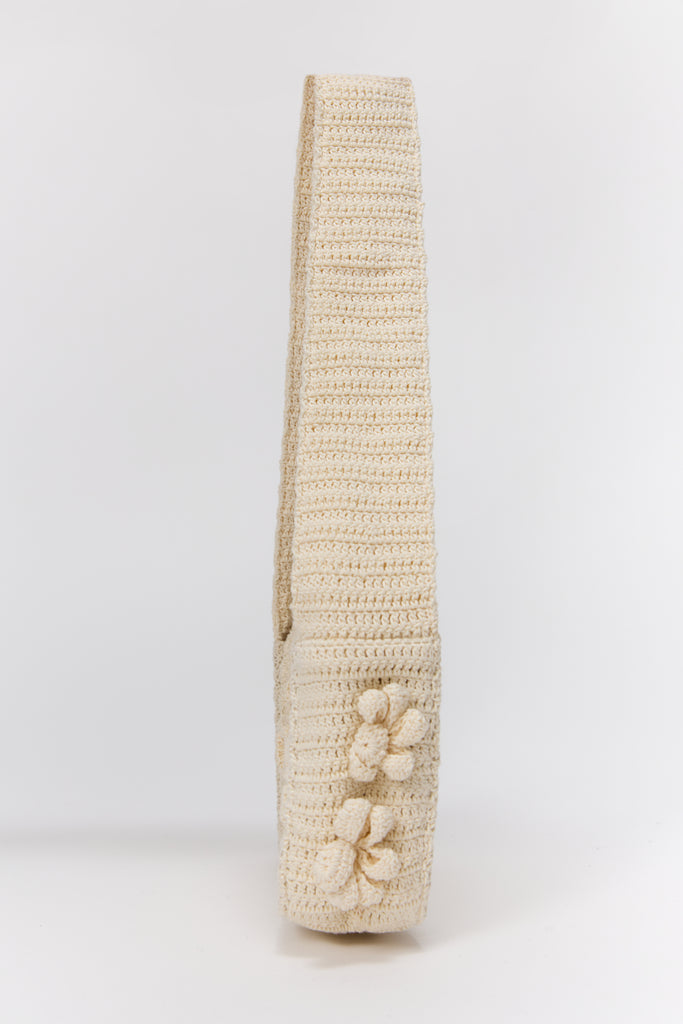 Oasis Crochet Shoulder Bag in Ivory