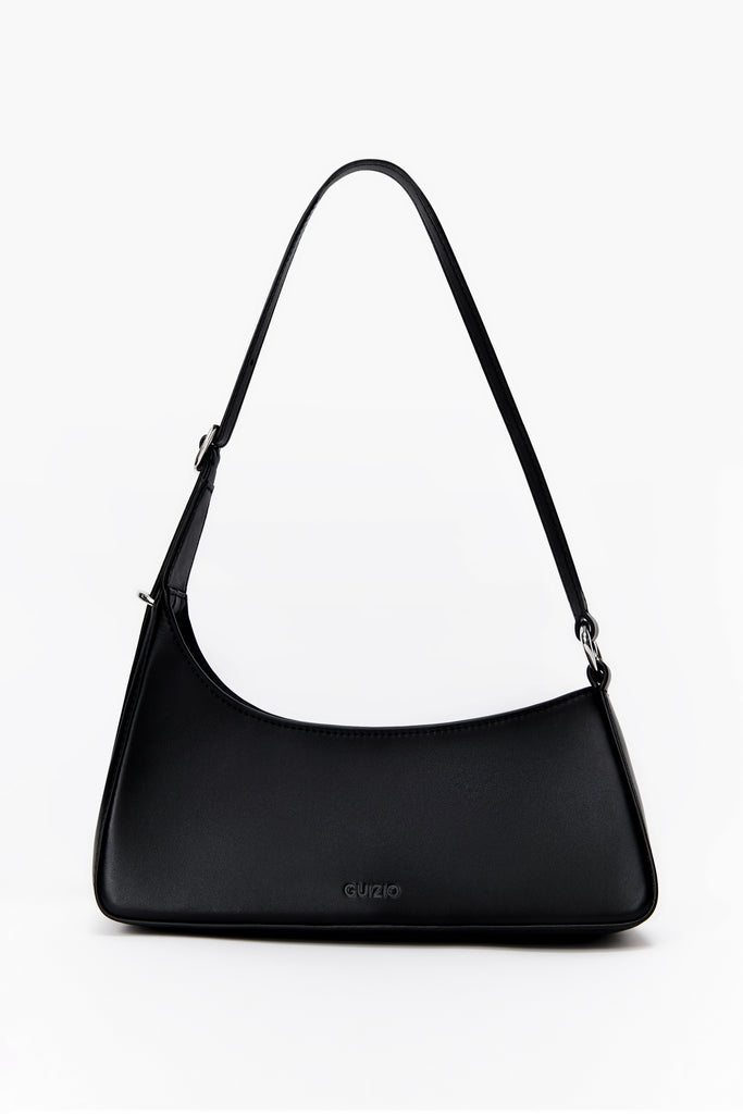 Skye Asymmetrical Shoulder Bag in Black