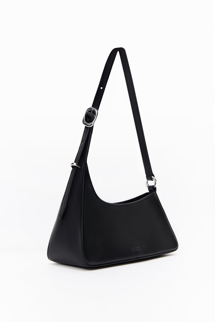 Skye Asymmetrical Shoulder Bag in Black