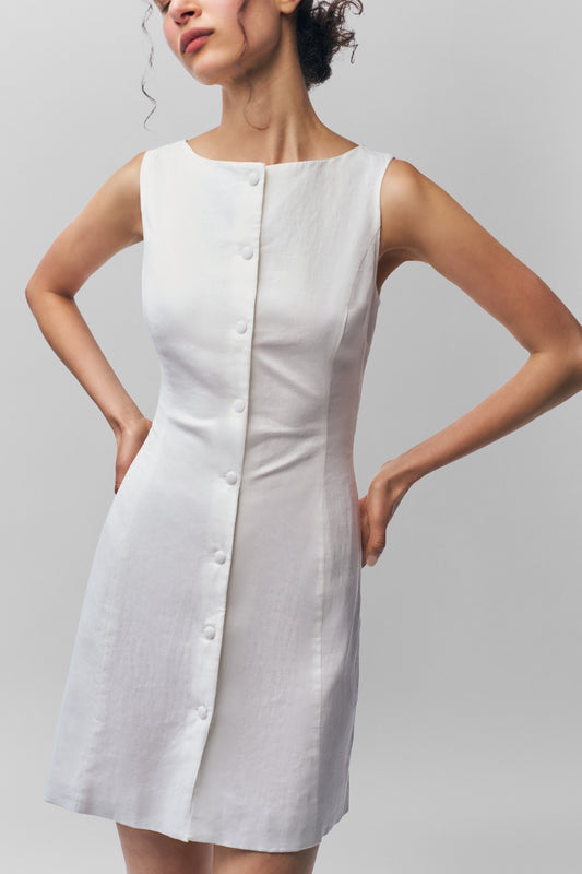 Elada Dress in White