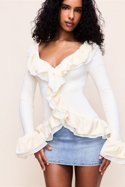 Rosalina Ruffle Cardigan – Guizio