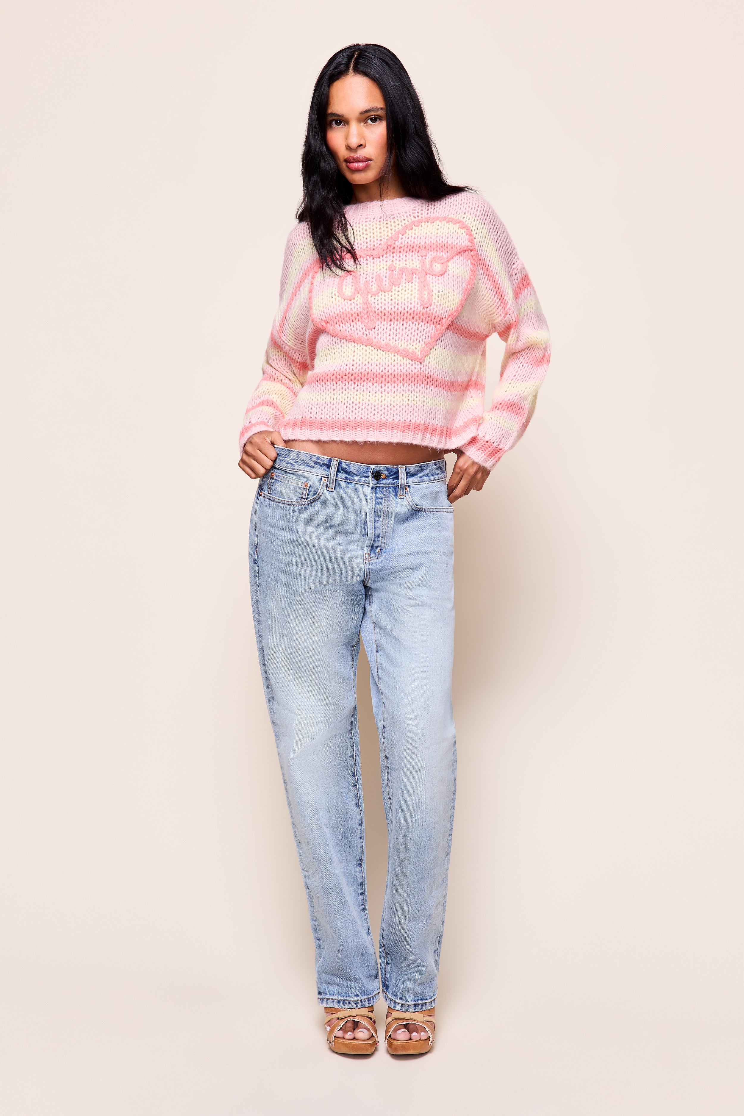 Guizio Mohair-Blend Heart Sweater