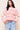 GUIZIO MOHAIR-BLEND HEART SWEATER in Pink Coral Yellow Stripe 