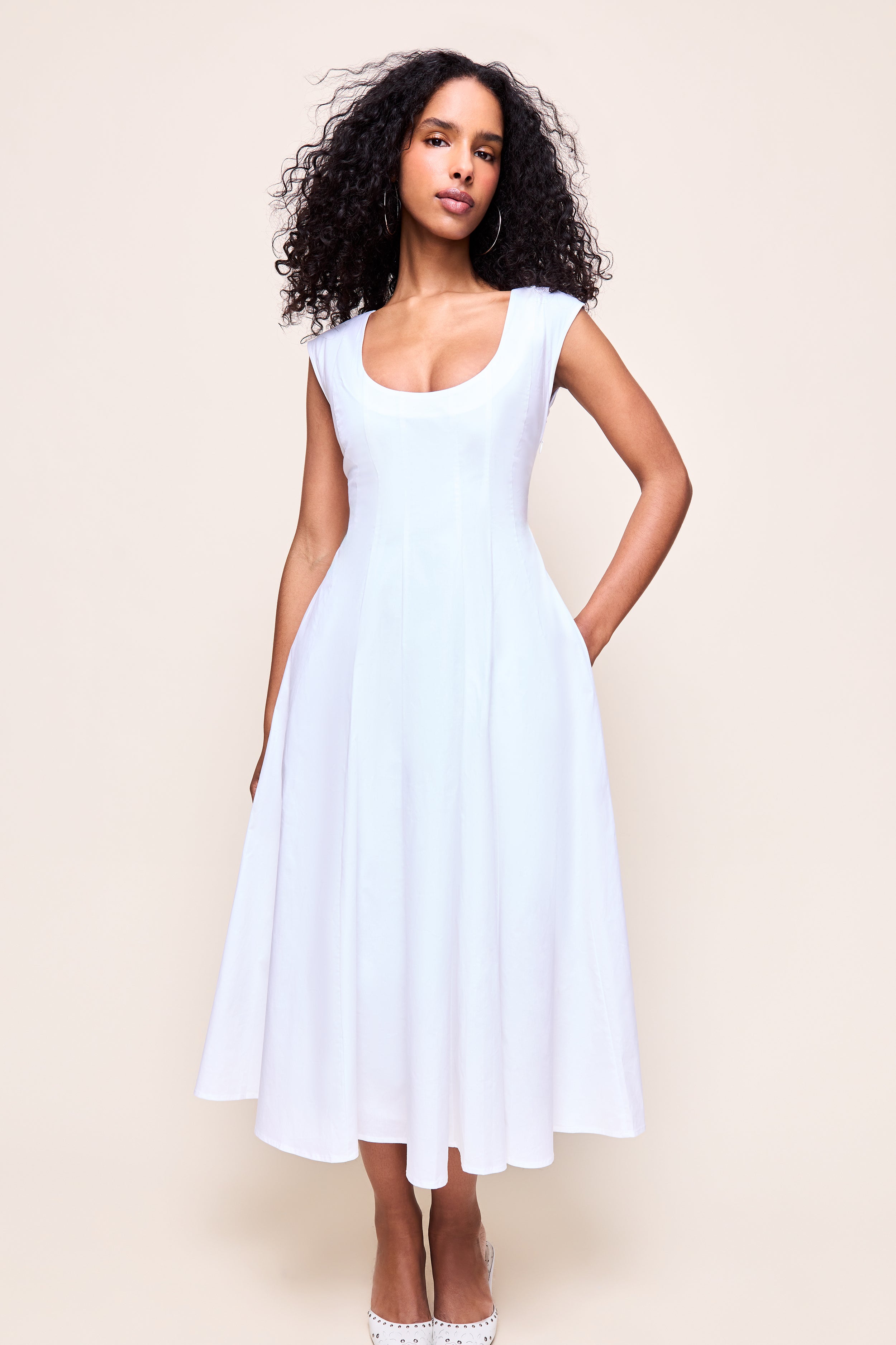 Leila Cotton Poplin Dress Guizio Leila Cotton Poplin Dress Guizio