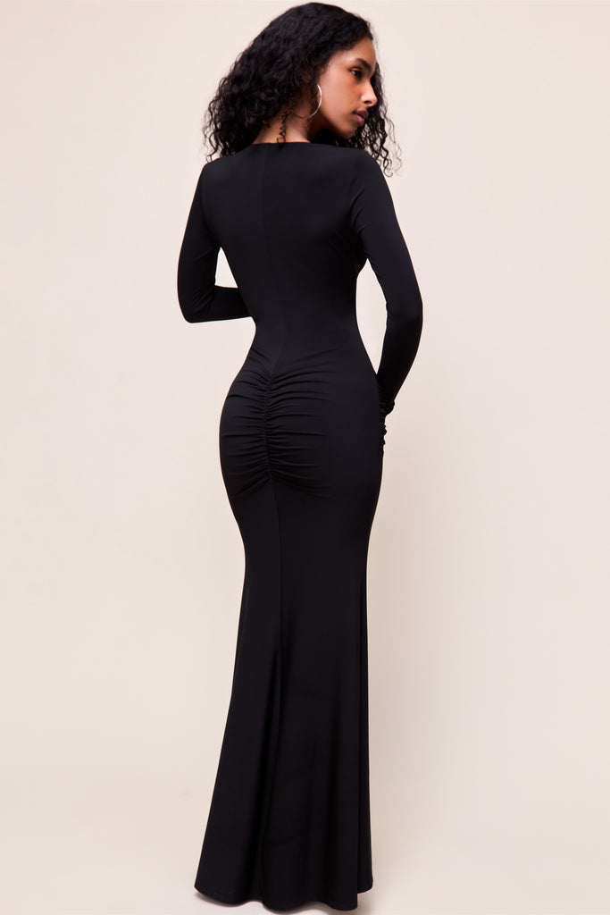 Liora Long Sleeve Dress in Black 