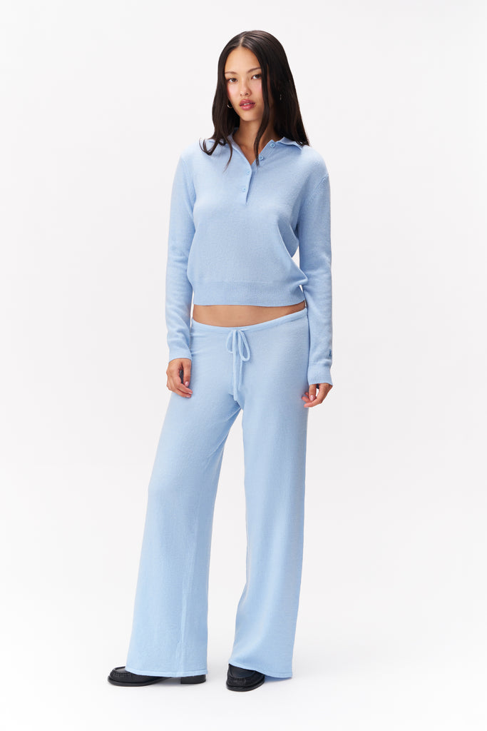 Julianna Knit Pant in Baby Blue