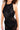 TWISTED SHEER PANEL DRESS IN BLACK