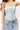 Jean Lace Trim Satin Corset in Light Blue