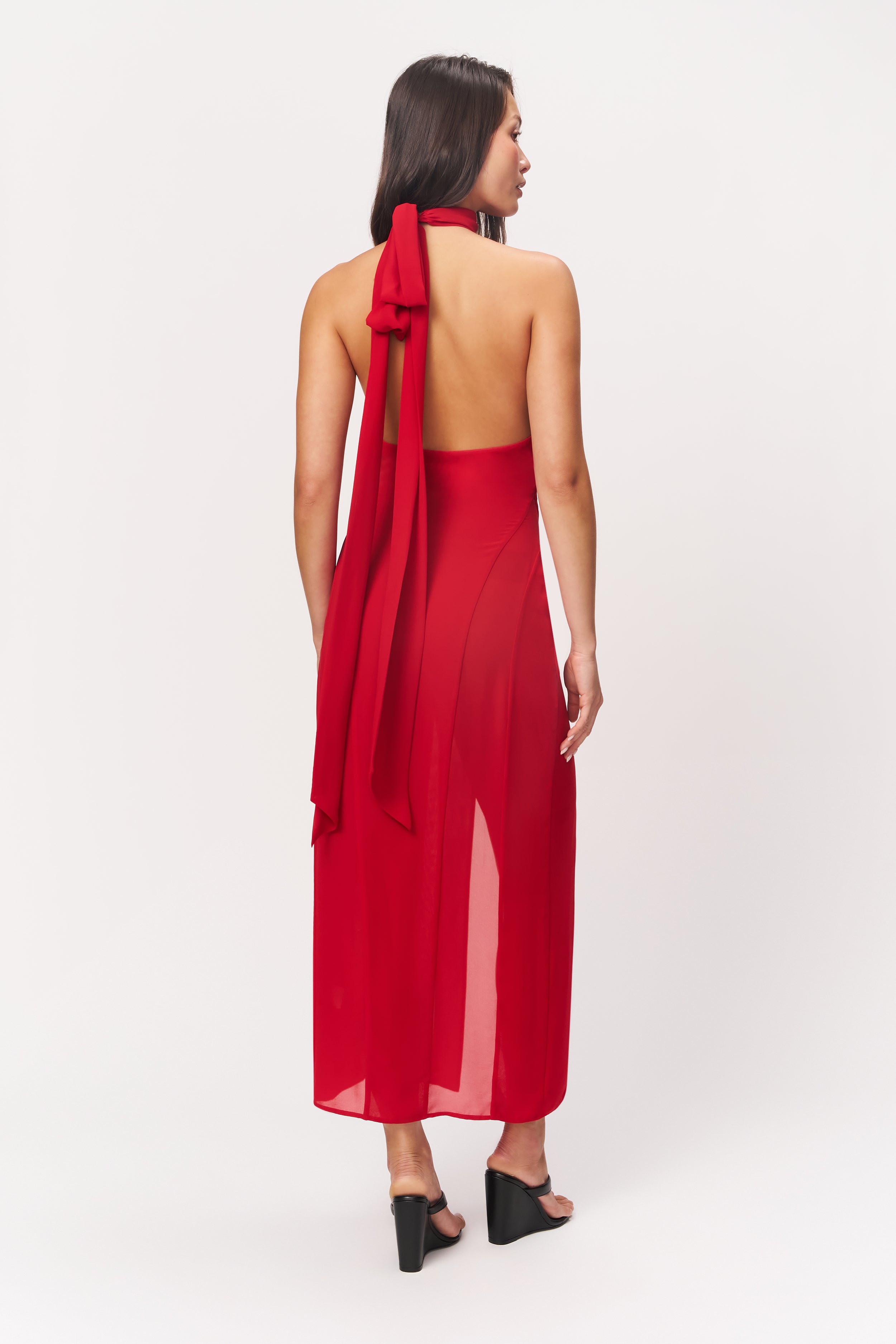 koemi sheer panel dress in black Koemi Sheer Panel Dress in Black Guizio