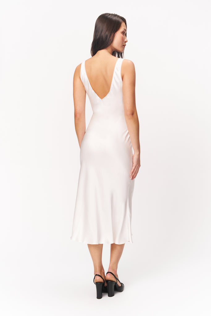 SCAOSI SLIP DRESS IN IVORY