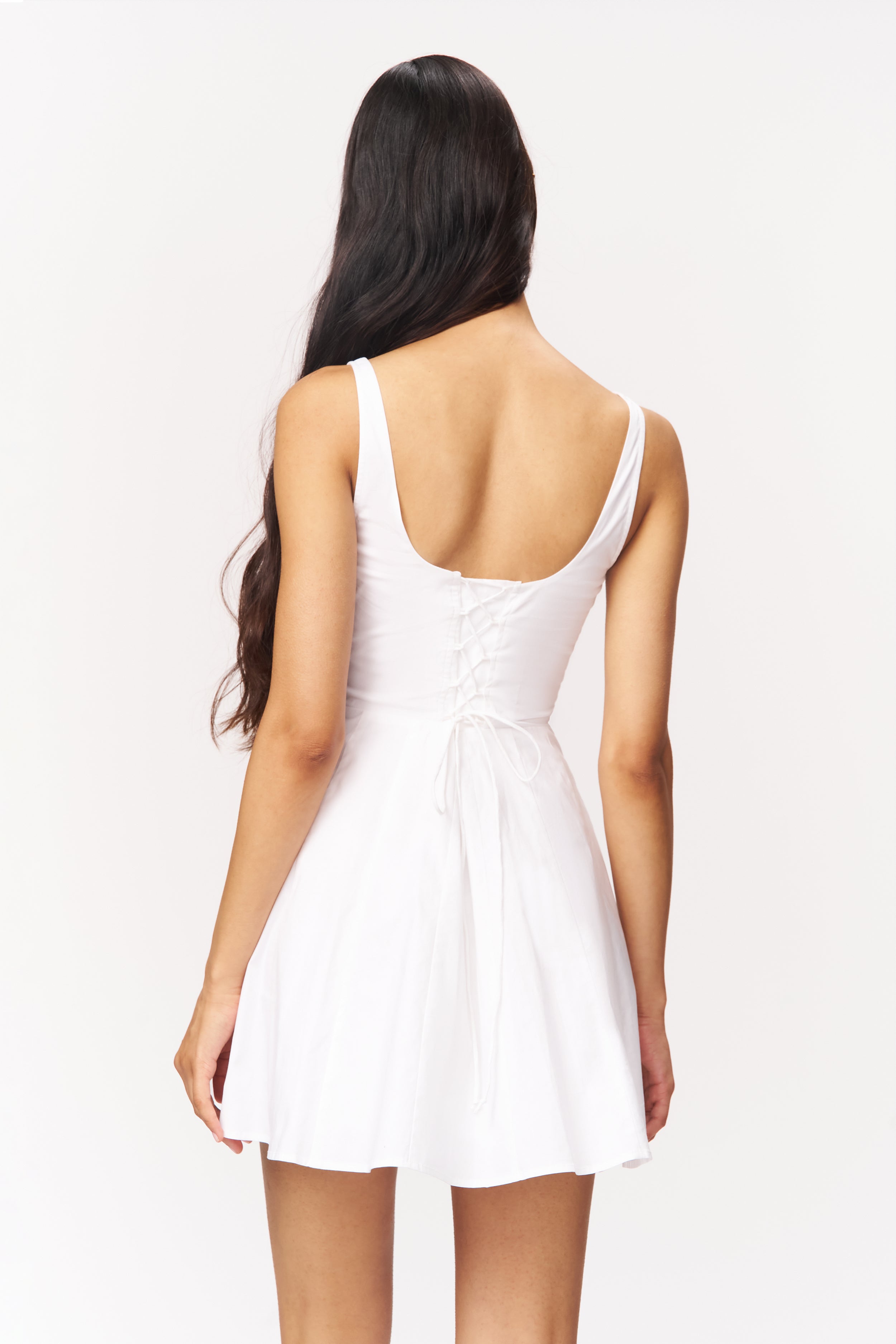 leila mini dress guizio Guizio Leila Twill Mini Dress White / M