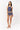 Olive Cowl Neck Top in Navy/White