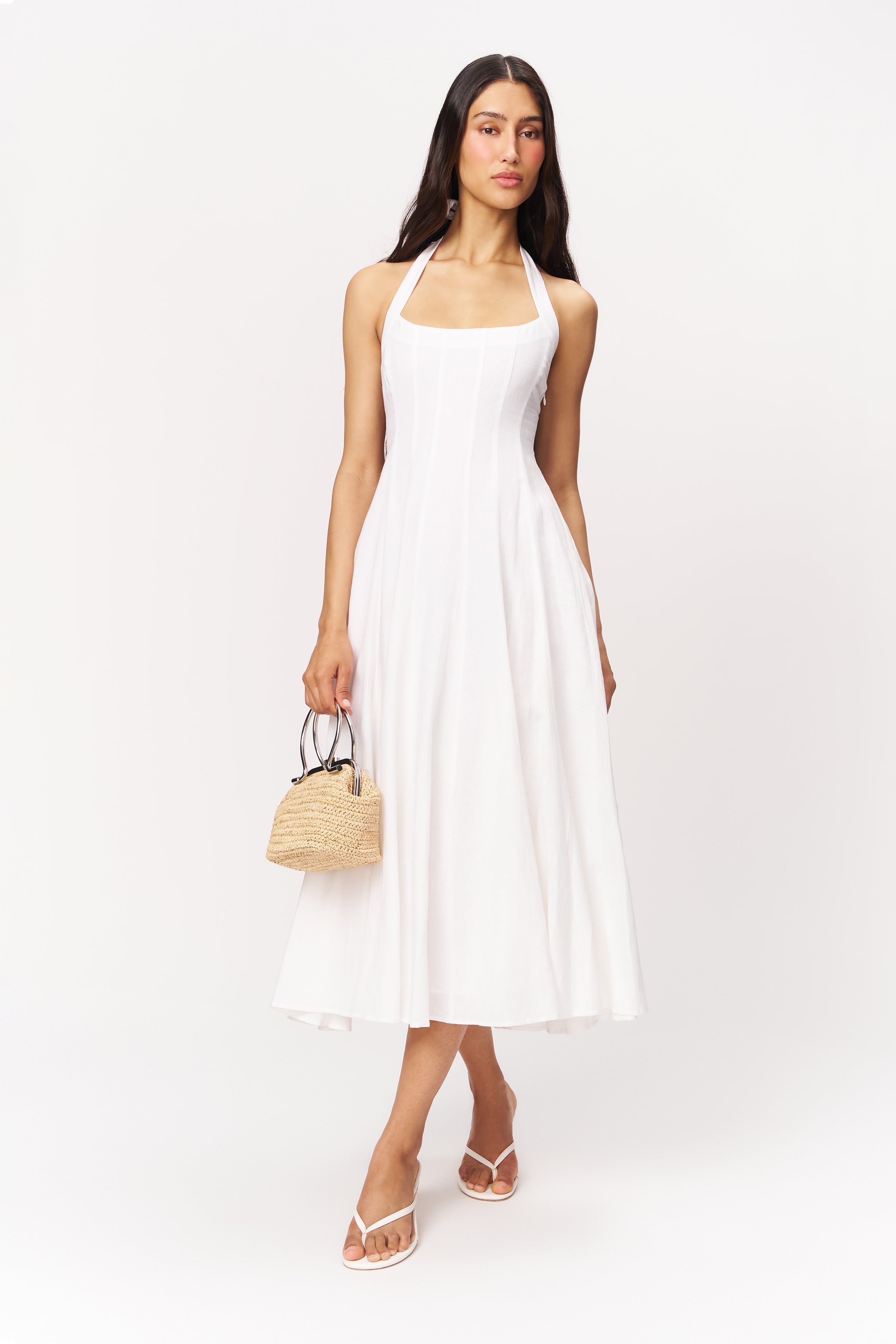 Guizio Leila Halter Dress White / XL