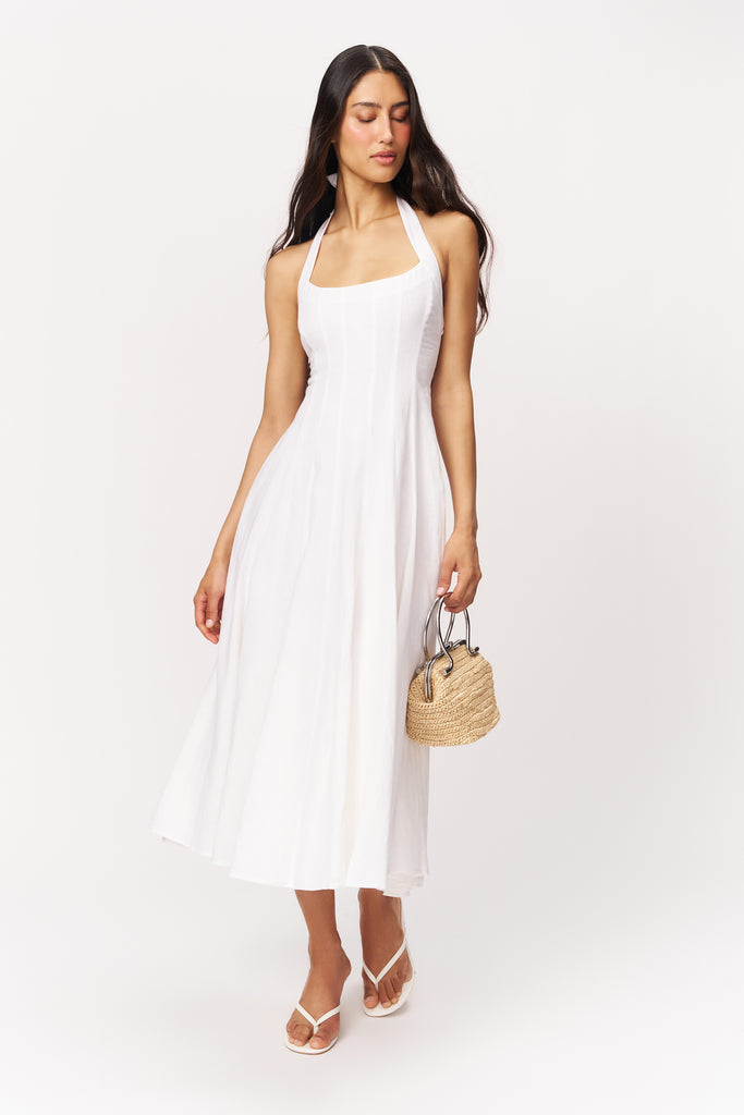Guizio Leila Halter Dress White / XL