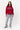 Zip Up Oversized Hoodie Star Print in Red
