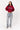 Zip Up Oversized Hoodie Star Print in Red