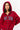 Zip Up Oversized Hoodie Star Print in Red