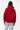 Zip Up Oversized Hoodie Star Print in Red
