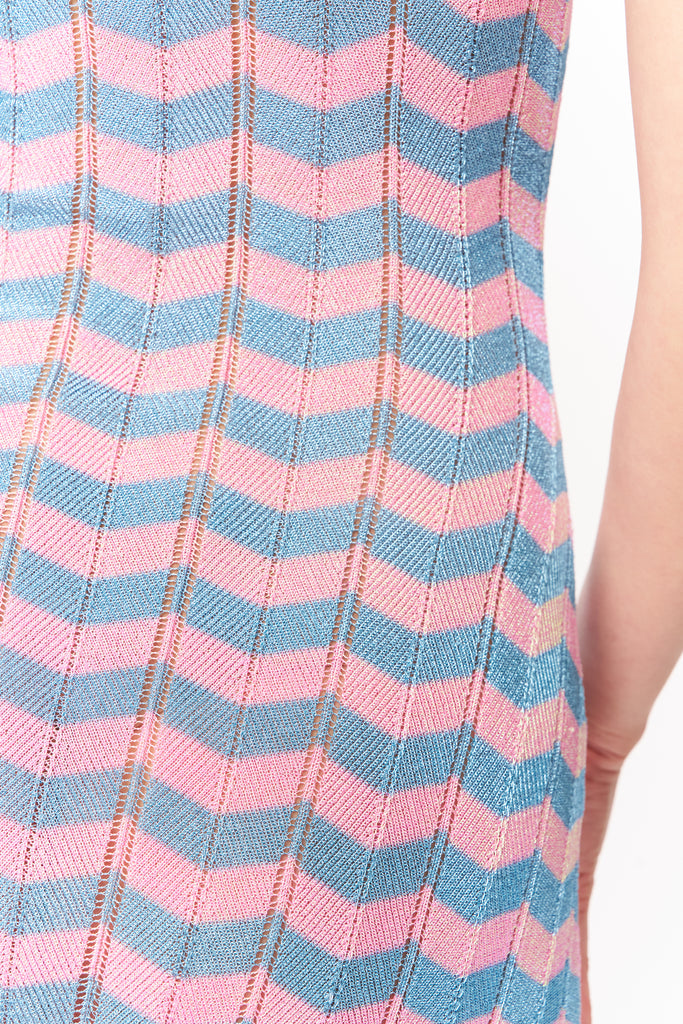 Rosette Tank Dress in Pink Multi