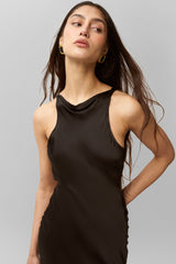 Lina Midi Dress in Black