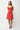 Margaux Midi Dress in Red/ White Dot