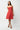 Margaux Midi Dress in Red/ White Dot