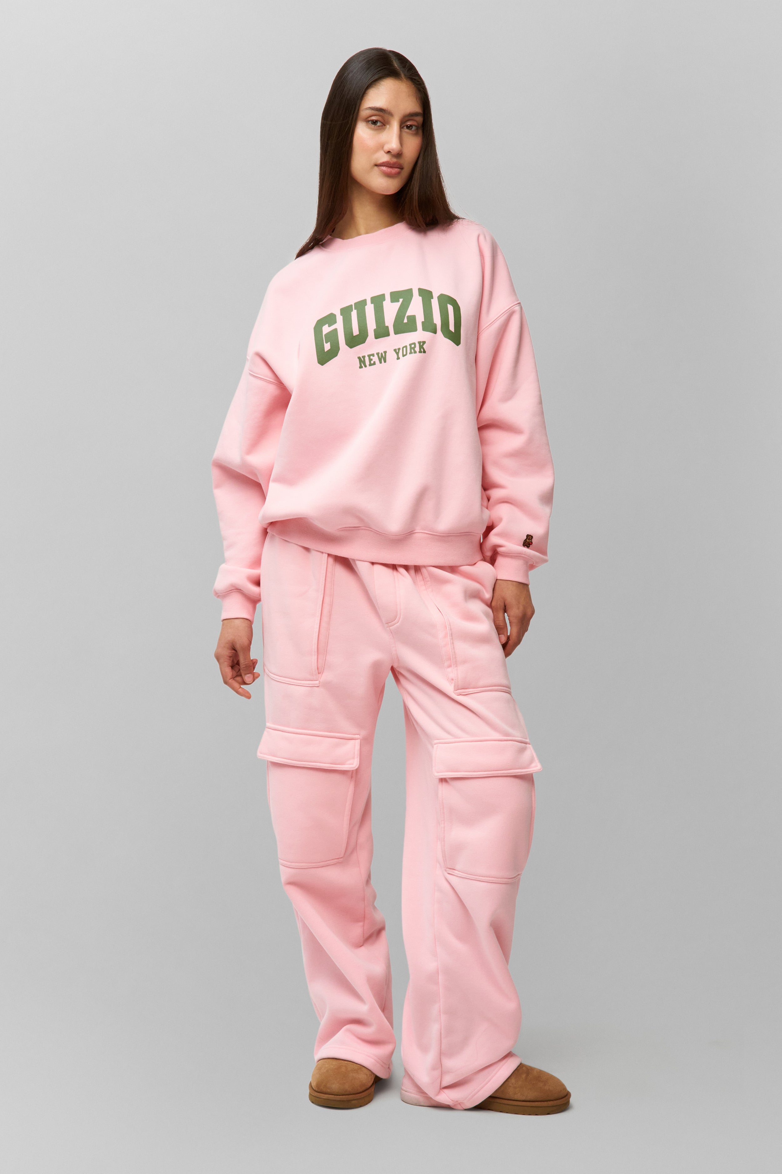 Fleece Cargo Sweatpant in Ballet Slipper