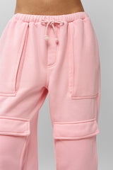 Fleece Cargo Sweatpant in Ballet Slipper