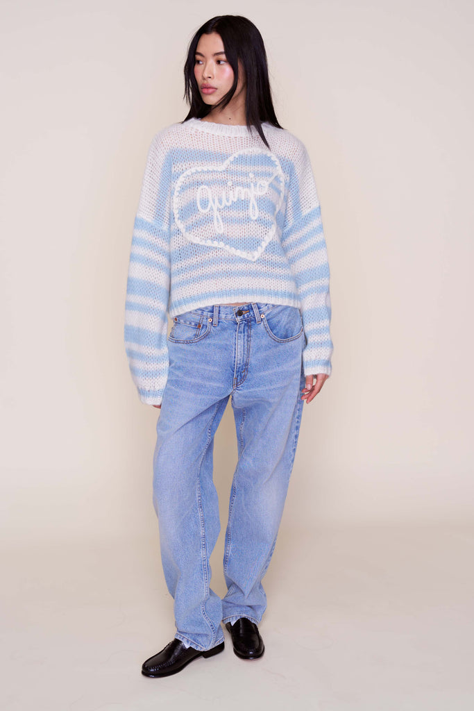 Guizio Heart Mohair-Blend Sweater