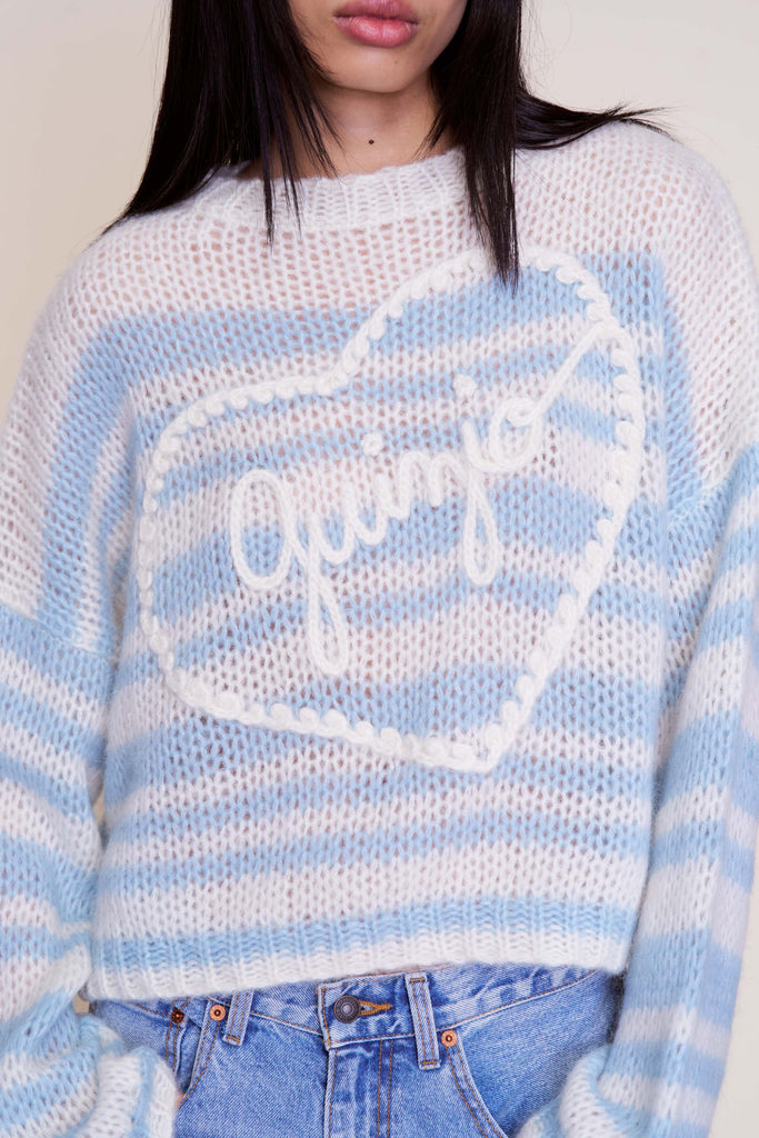 Guizio Heart Mohair-Blend Sweater