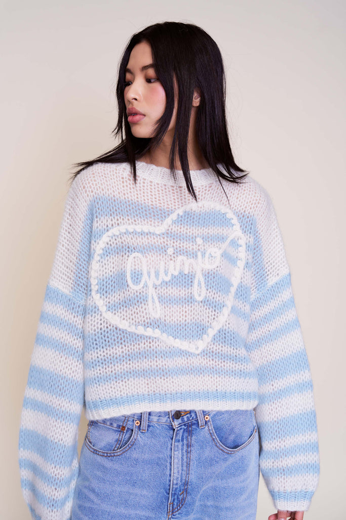 Guizio Heart Mohair-Blend Sweater