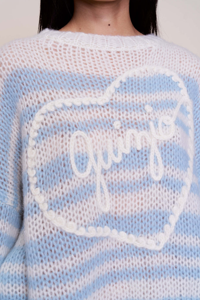 Guizio Heart Mohair-Blend Sweater