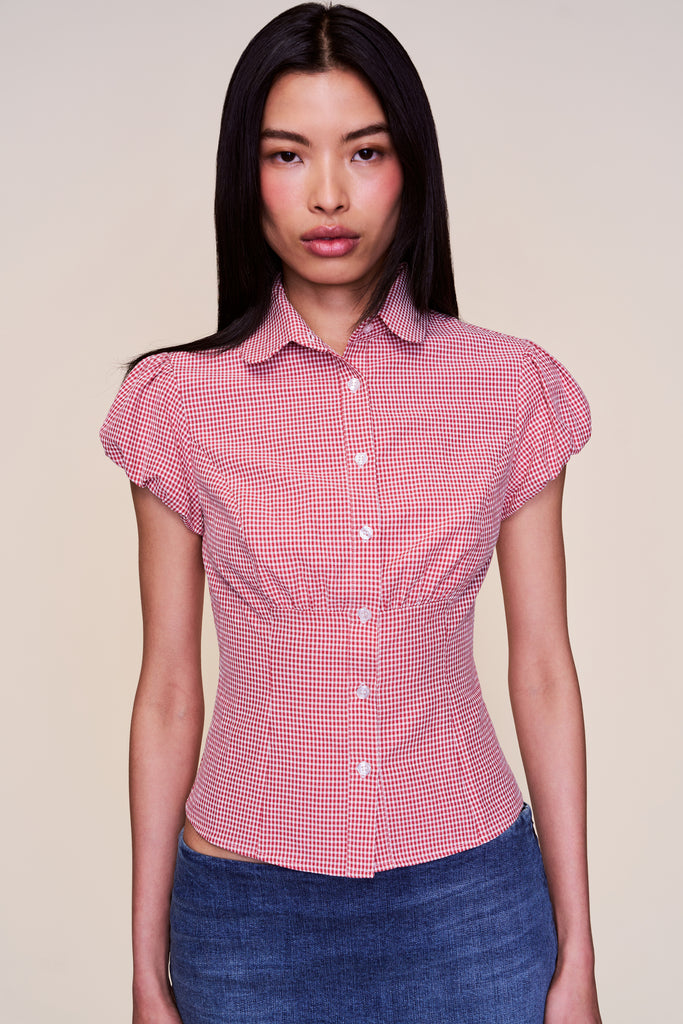 Liana Gingham Top