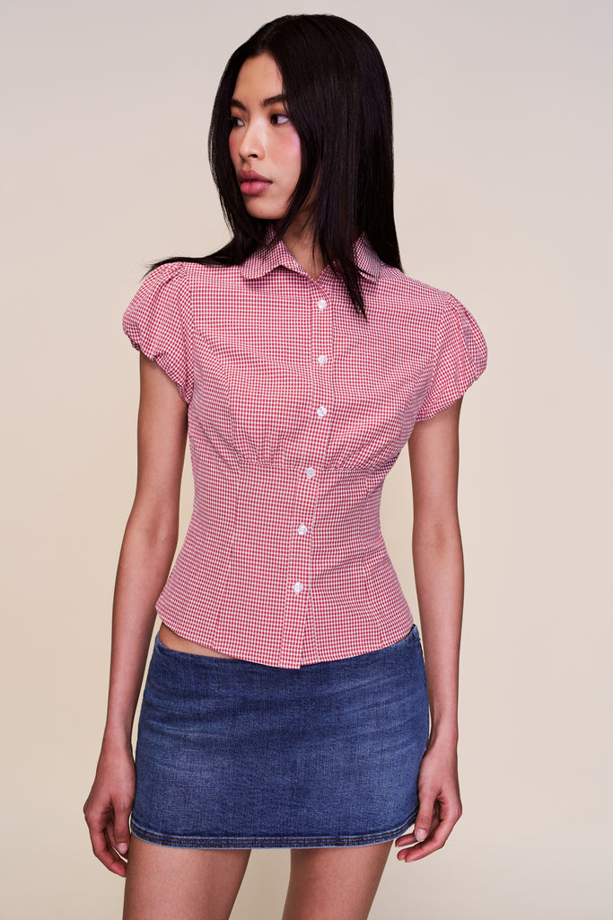 Liana Gingham Top