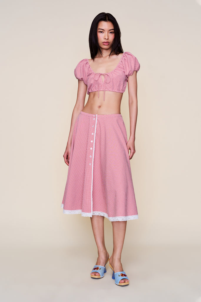 Ravello Gingham Skirt