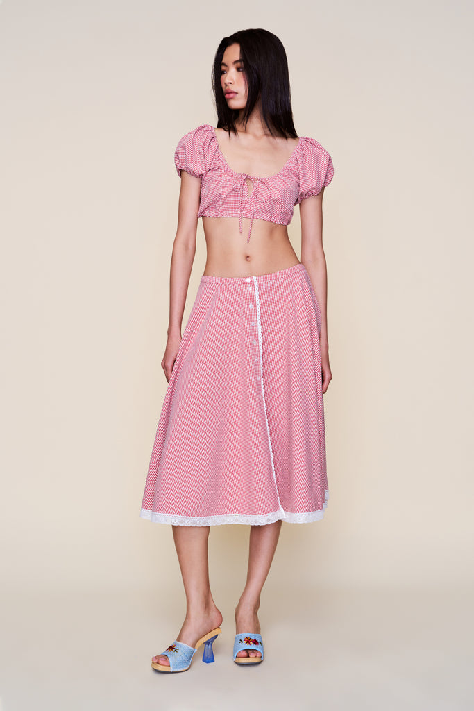 Ravello Gingham Skirt