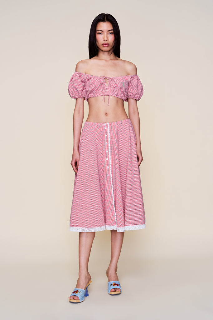 Ravello Gingham Skirt