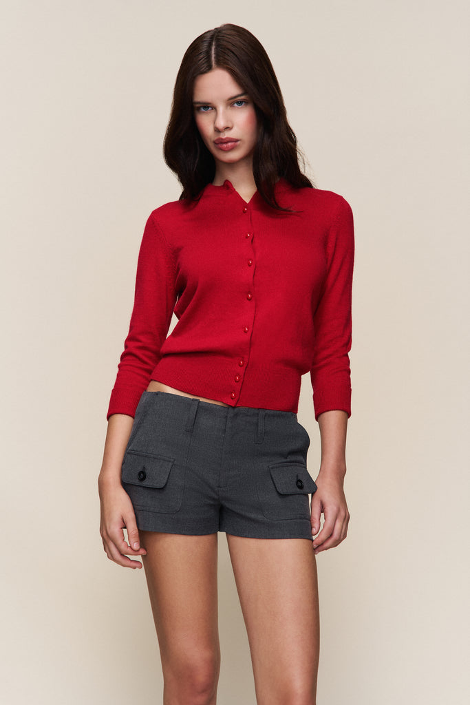 Penelope Patch Pocket Short in Grey