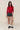 Emelie Cropped Wool Cardigan in Red Love