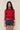 Emelie Cropped Wool Cardigan in Red Love