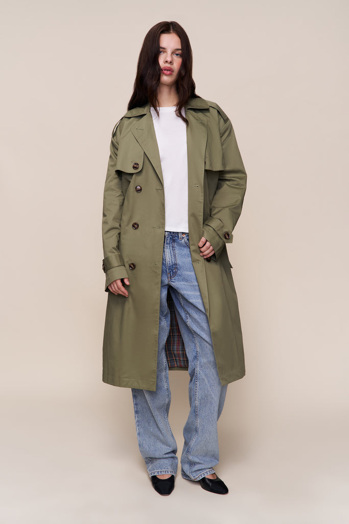 Classic Trench Coat in Olive