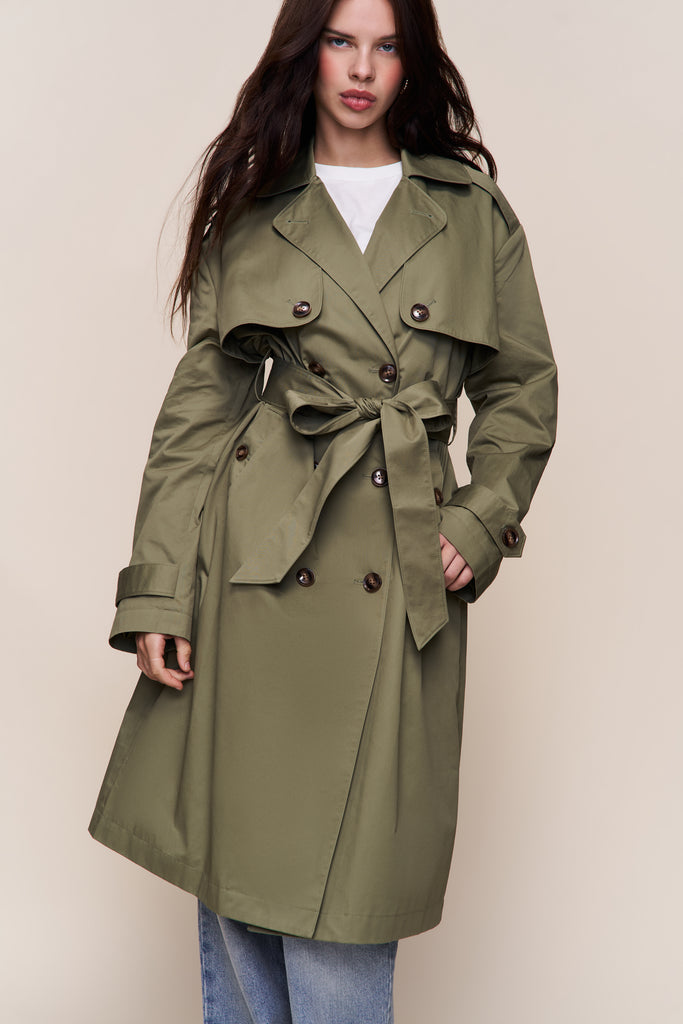 Classic Trench Coat in Olive