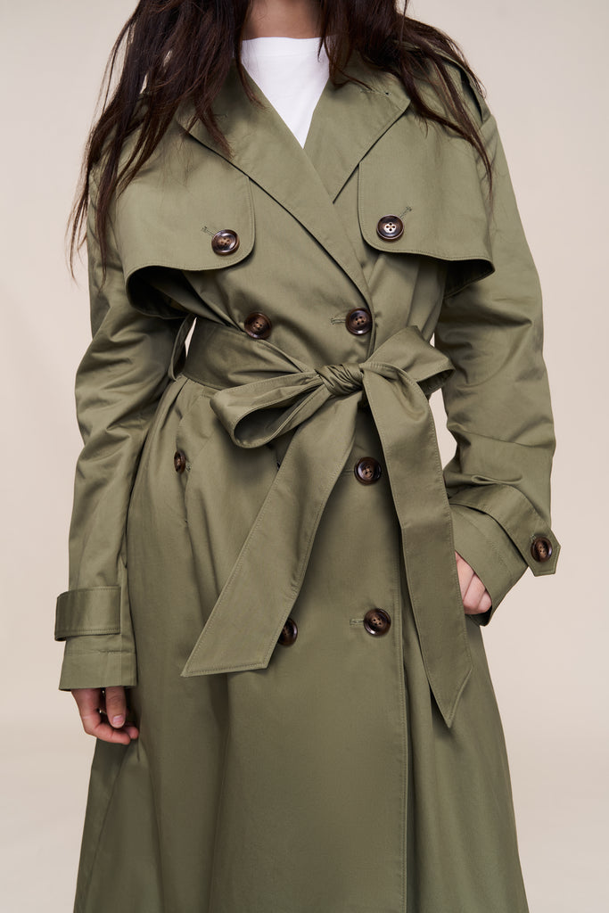 Classic Trench Coat in Olive